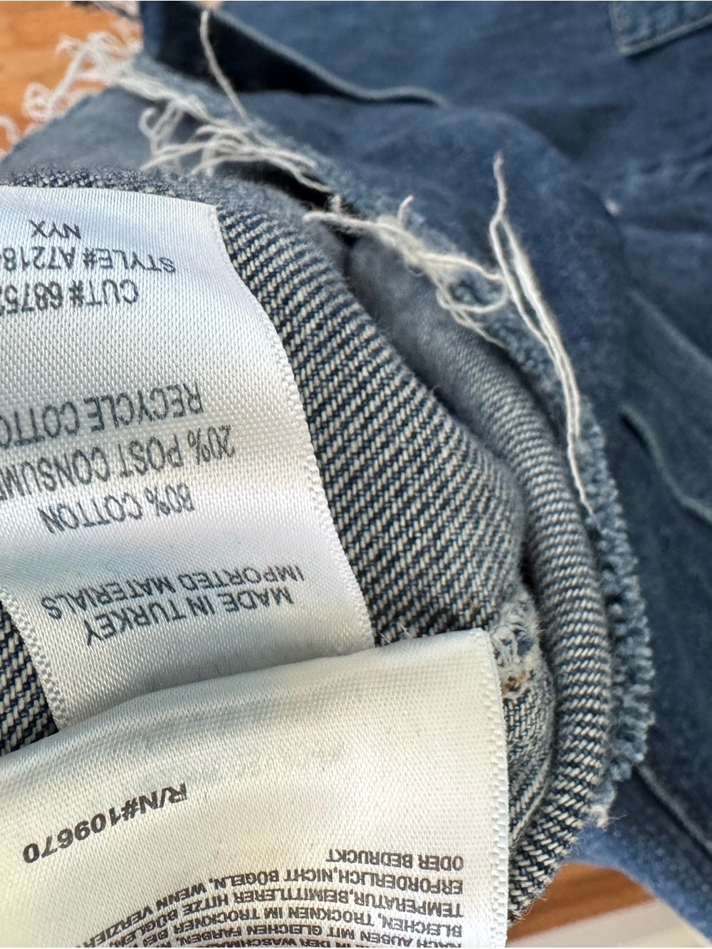 Agolde Dark Blue Cropped Denim shirt - Picture 5 of 8